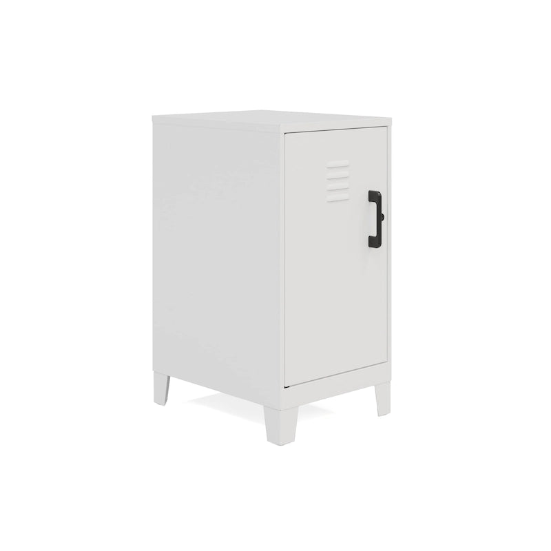 Armoire de rangement compacte à 2 étagères avec porte ventilée, 27,5 po H