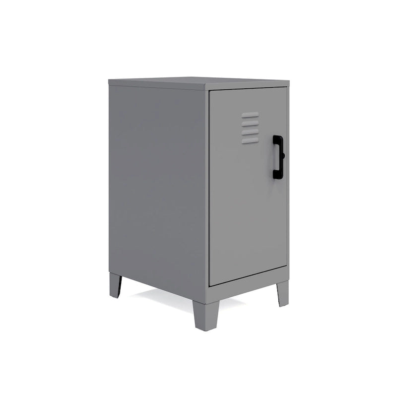 Armoire de rangement compacte à 2 étagères avec porte ventilée, 27,5 po H