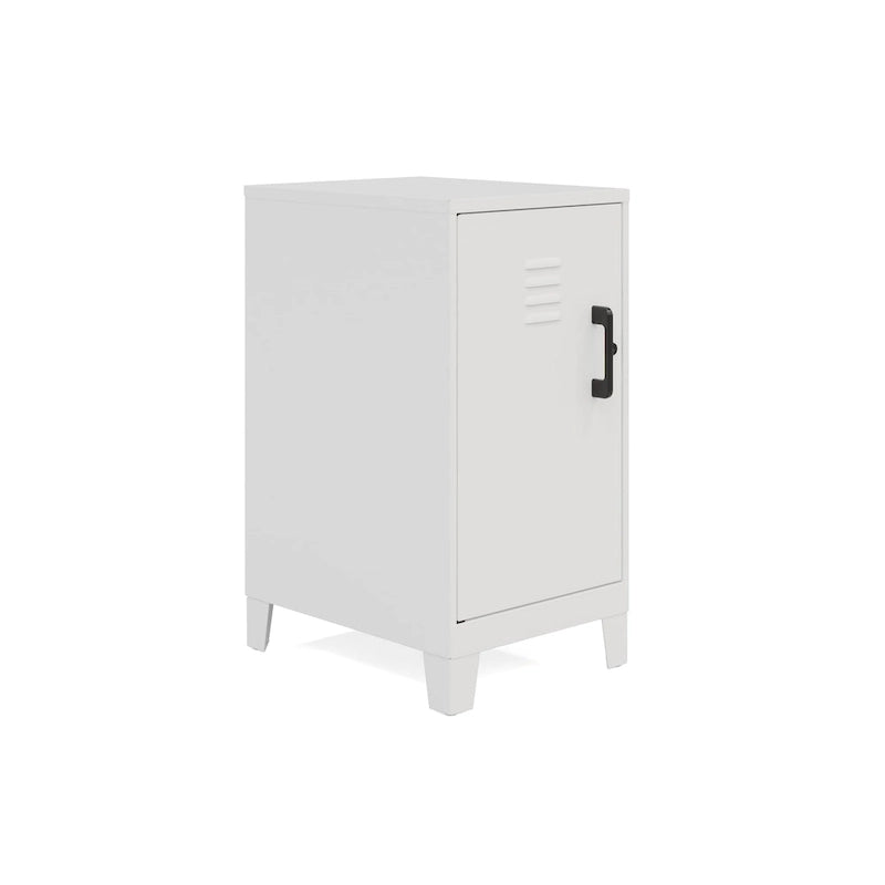Armoire de rangement compacte à 2 étagères avec porte ventilée, 27,5 po H