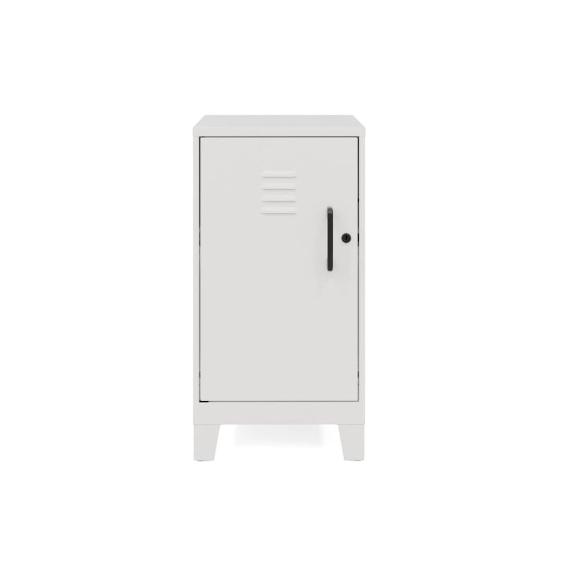 Armoire de rangement compacte à 2 étagères avec porte ventilée, 27,5 po H
