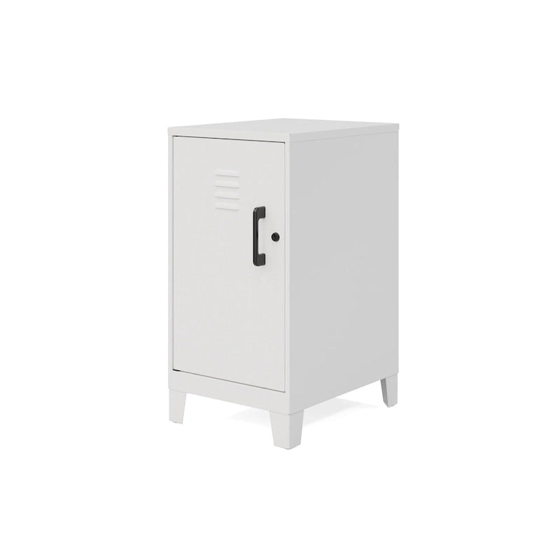 Armoire de rangement compacte à 2 étagères avec porte ventilée, 27,5 po H