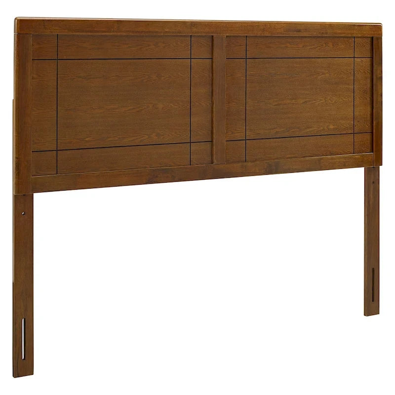 Tête de lit en bois de noyer de style campagnard, taille standard