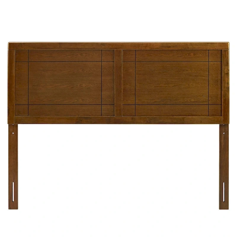 Tête de lit en bois de noyer de style campagnard, taille standard