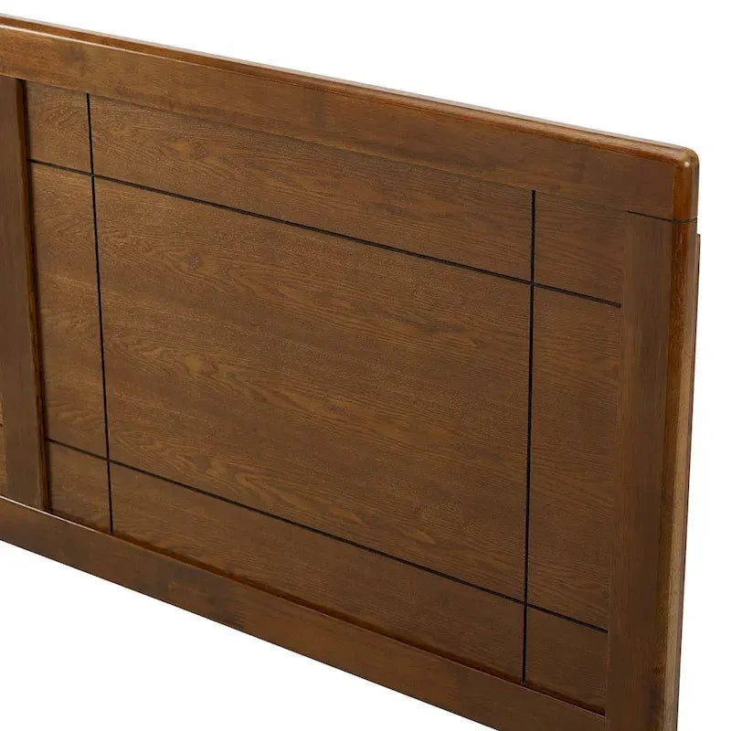 Tête de lit en bois de noyer de style campagnard, taille standard