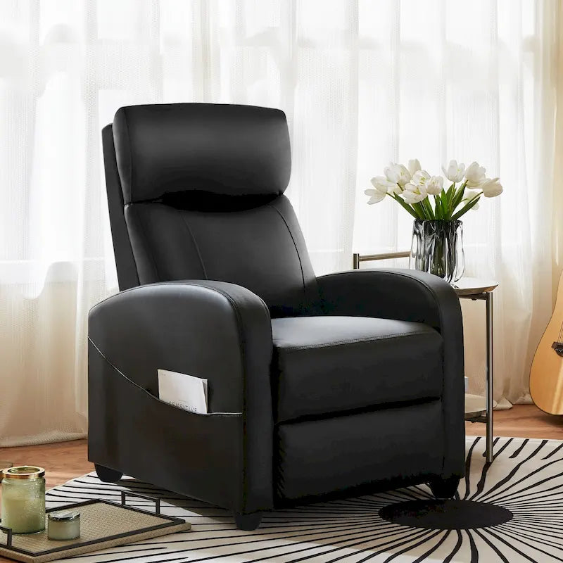 Fauteuil inclinable de massage avec mécanisme à pousser - Fauteuil de cinéma maison - Fauteuil inclinable