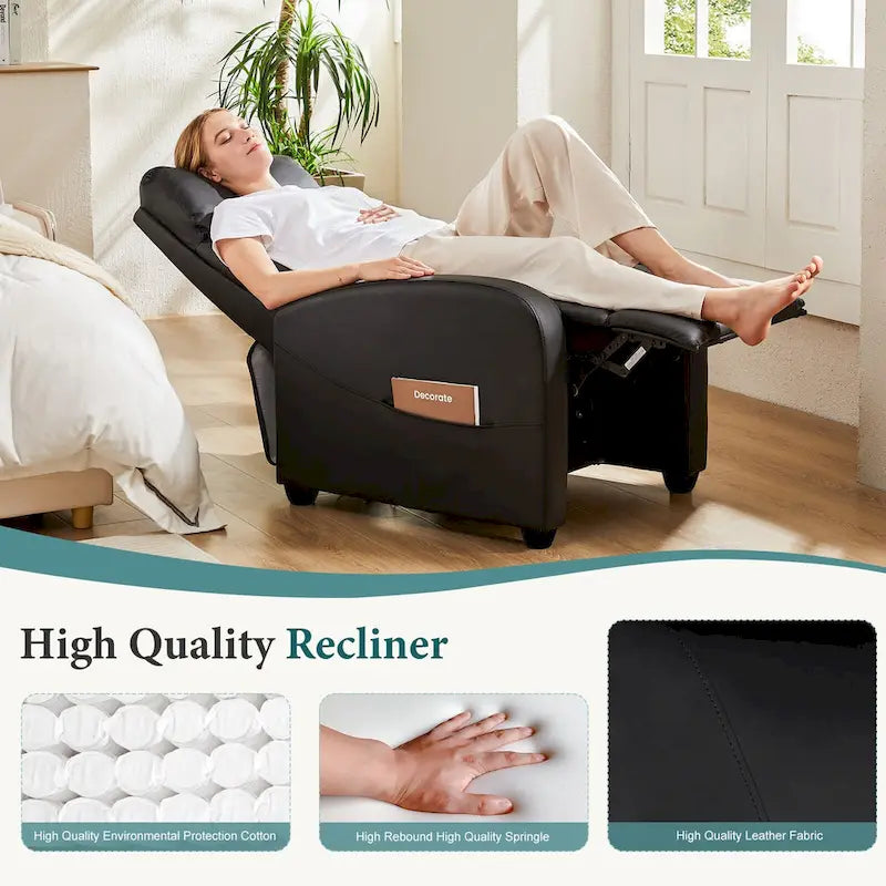 Fauteuil inclinable de massage avec mécanisme à pousser - Fauteuil de cinéma maison - Fauteuil inclinable