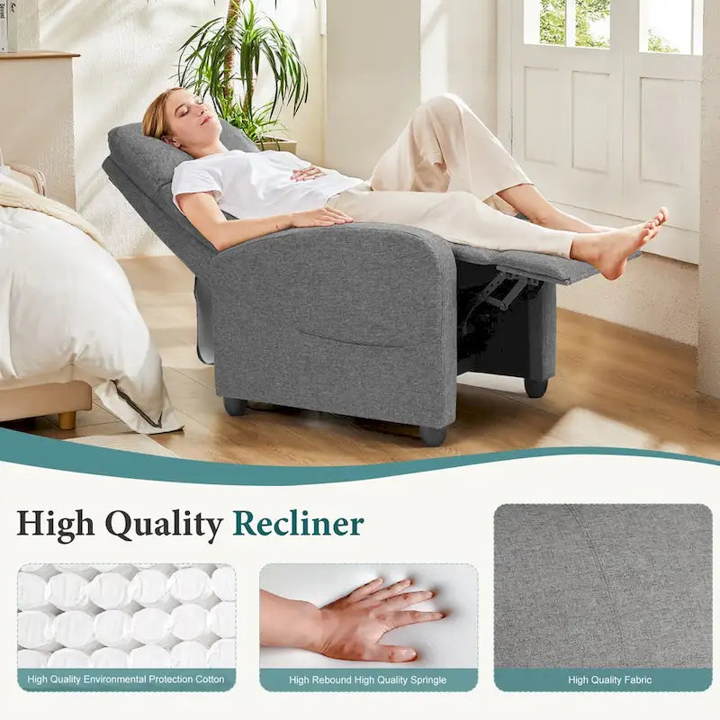 Fauteuil inclinable de massage avec mécanisme à pousser - Fauteuil de cinéma maison - Fauteuil inclinable