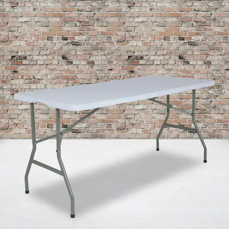 Table pliante en plastique de 1,51 m avec poignée – Table d'événement