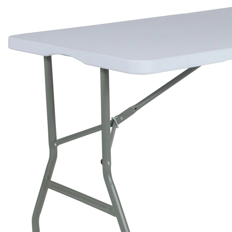 Table pliante en plastique de 1,51 m avec poignée – Table d'événement