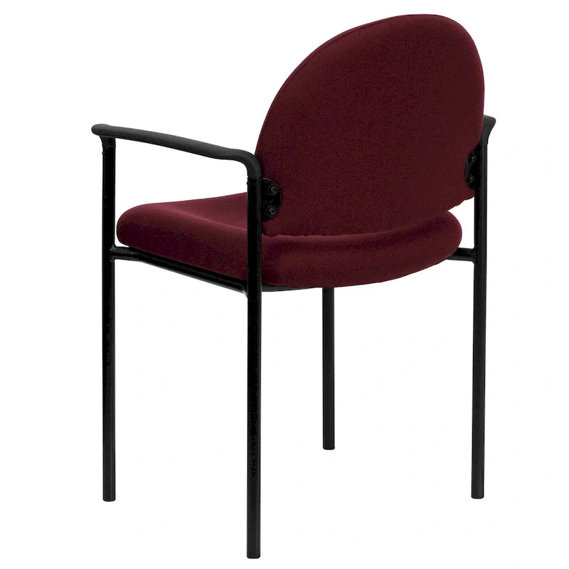 Chaise de réception latérale empilable en acier avec accoudoirs, modèle Confort