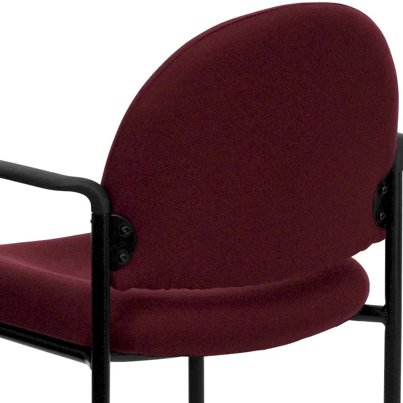 Chaise de réception latérale empilable en acier avec accoudoirs, modèle Confort