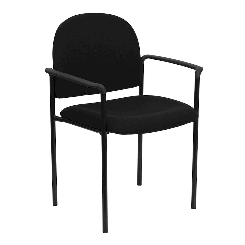 Chaise de réception latérale empilable en acier avec accoudoirs, modèle Confort