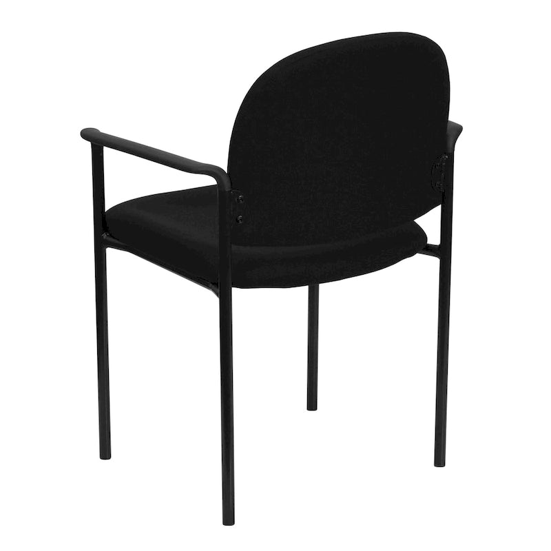 Chaise de réception latérale empilable en acier avec accoudoirs, modèle Confort