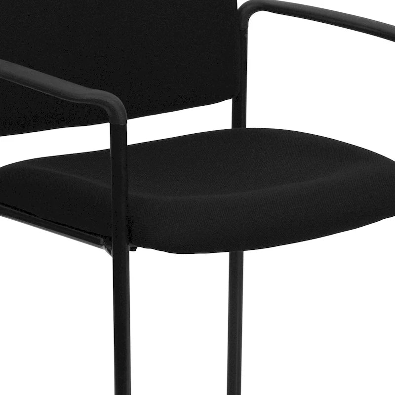 Chaise de réception latérale empilable en acier avec accoudoirs, modèle Confort