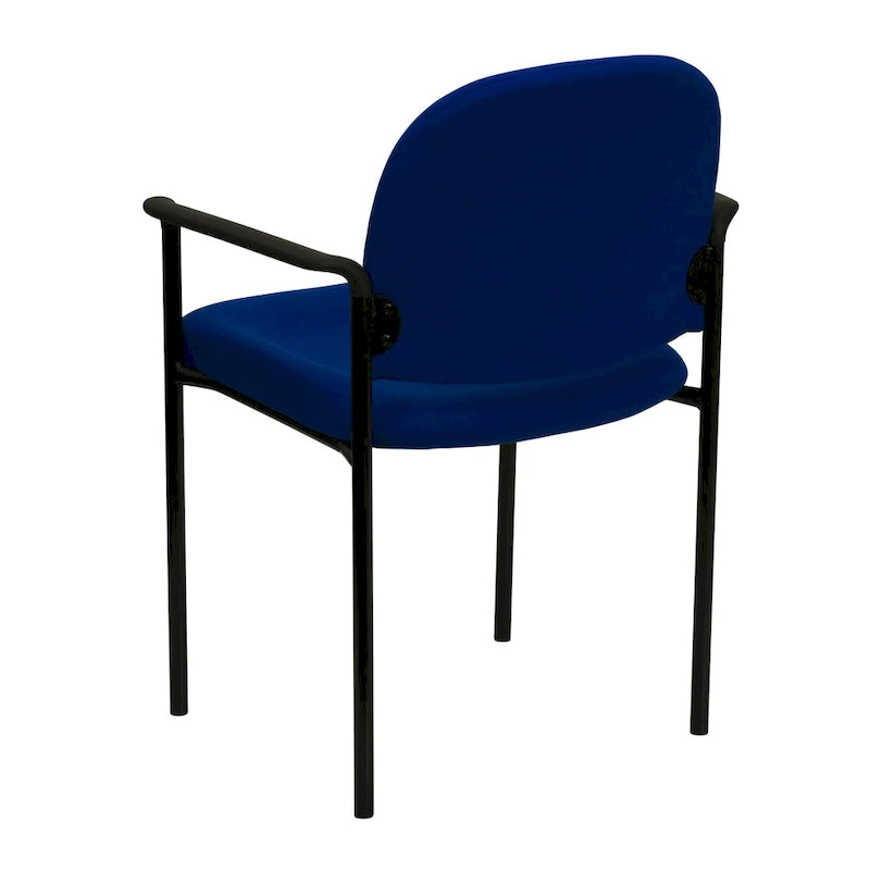 Chaise de réception latérale empilable en acier avec accoudoirs, modèle Confort