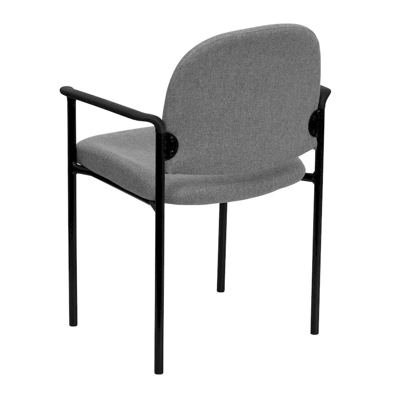 Chaise de réception latérale empilable en acier avec accoudoirs, modèle Confort