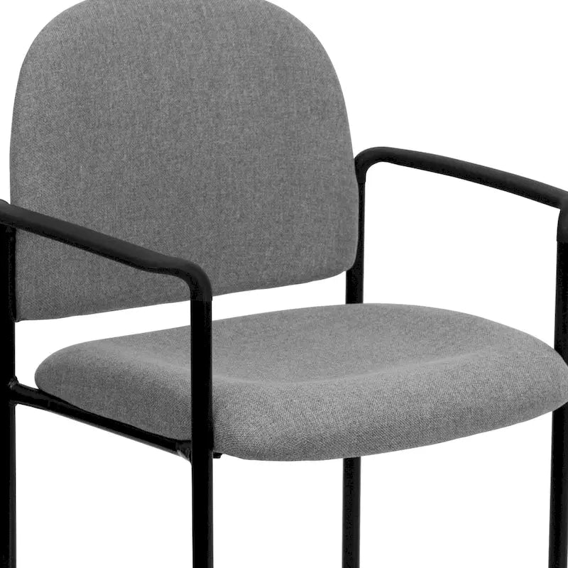 Chaise de réception latérale empilable en acier avec accoudoirs, modèle Confort