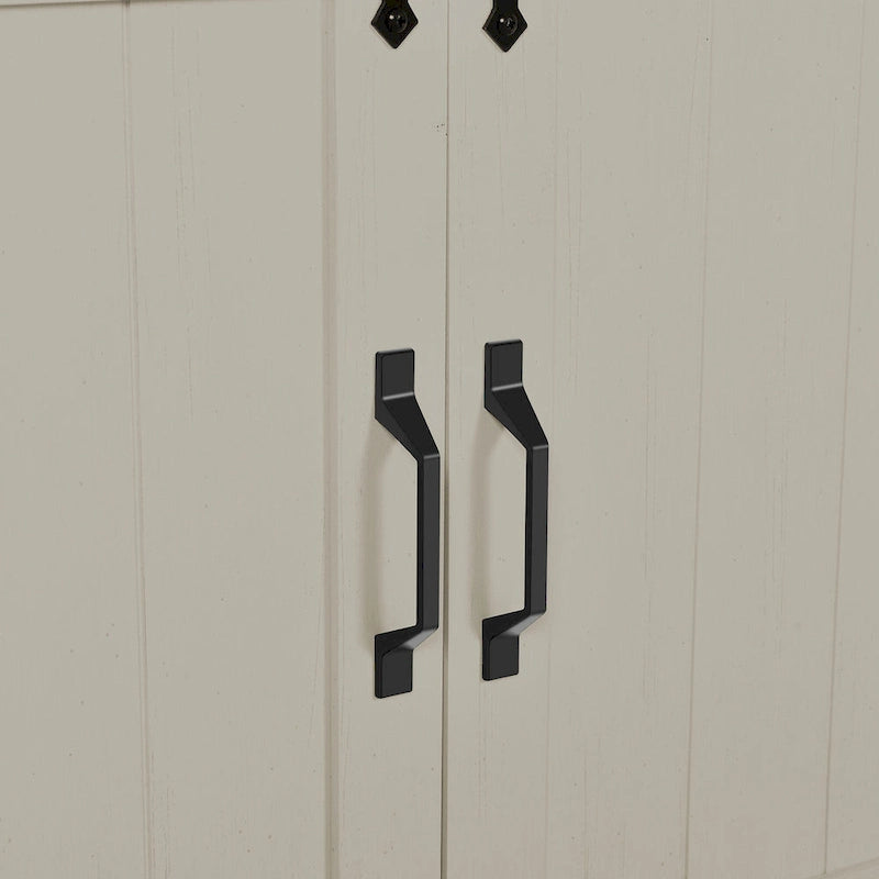 Bahut de buffet industriel de ferme avec portes et étagère