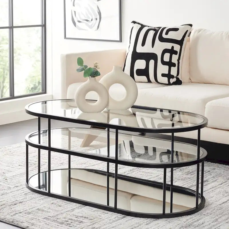 Table basse Frederica à 3 étagères - 42 L x 21 P x 17 H - 42Wx21Px17H
