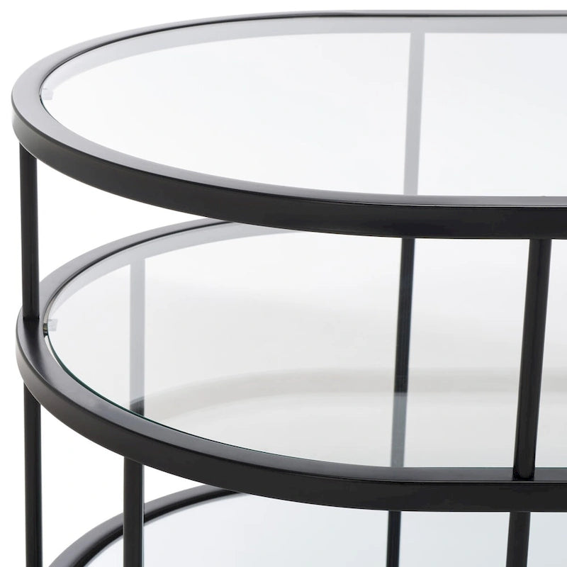 Table basse Frederica à 3 étagères - 42 L x 21 P x 17 H - 42Wx21Px17H