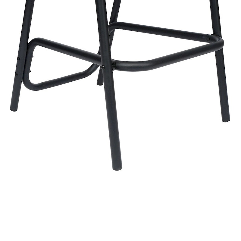Tabouret de bar de restaurant en rotin d'intérieur-extérieur commercial avec cadre en aluminium - Lot de 4