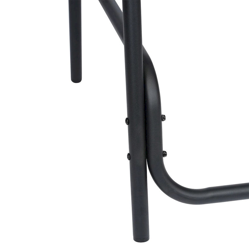 Tabouret de bar de restaurant en rotin d'intérieur-extérieur commercial avec cadre en aluminium - Lot de 4