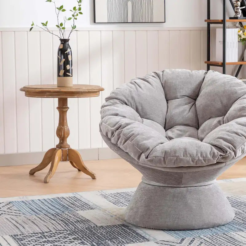 Grand fauteuil d'appoint pivotant à 360° pour salon et chambre