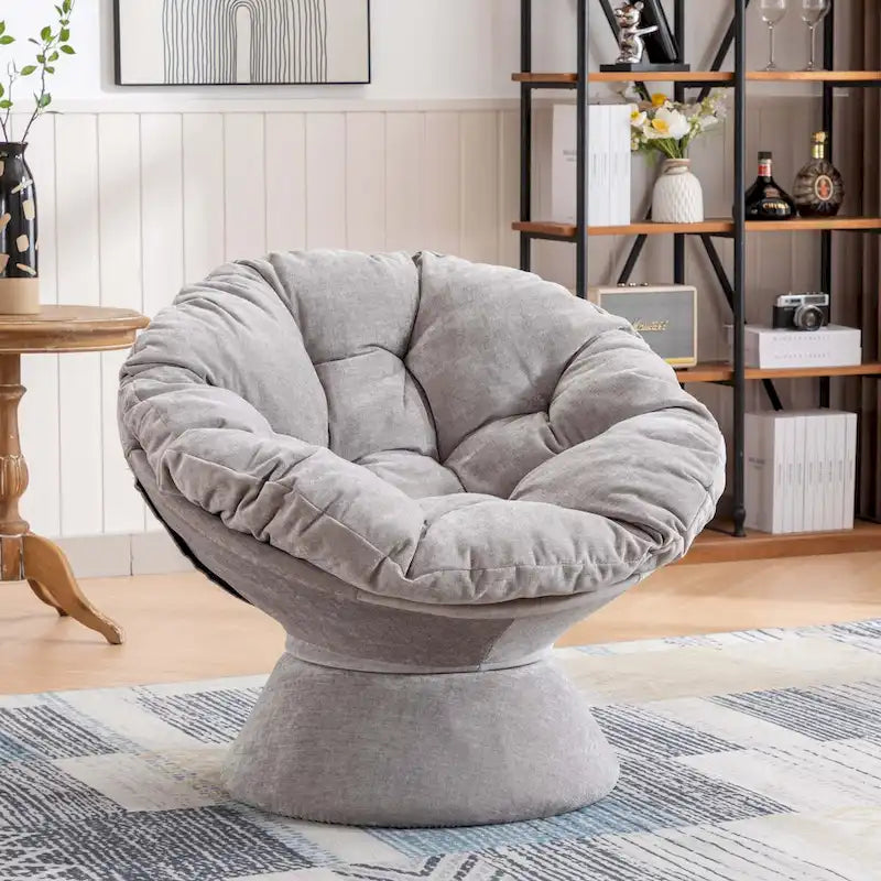 Grand fauteuil d'appoint pivotant à 360° pour salon et chambre