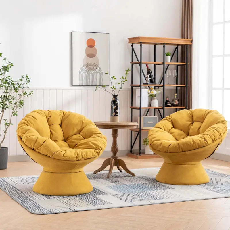 Grand fauteuil d'appoint pivotant à 360° pour salon et chambre