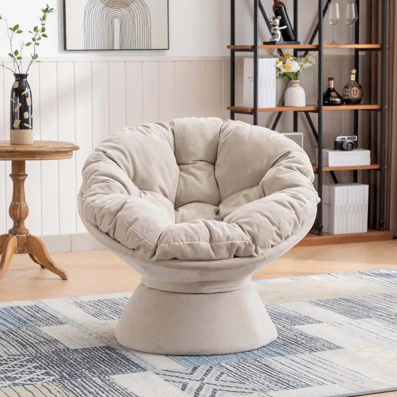 Grand fauteuil d'appoint pivotant à 360° pour salon et chambre