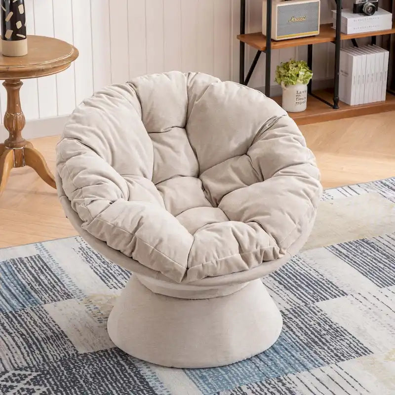 Grand fauteuil d'appoint pivotant à 360° pour salon et chambre