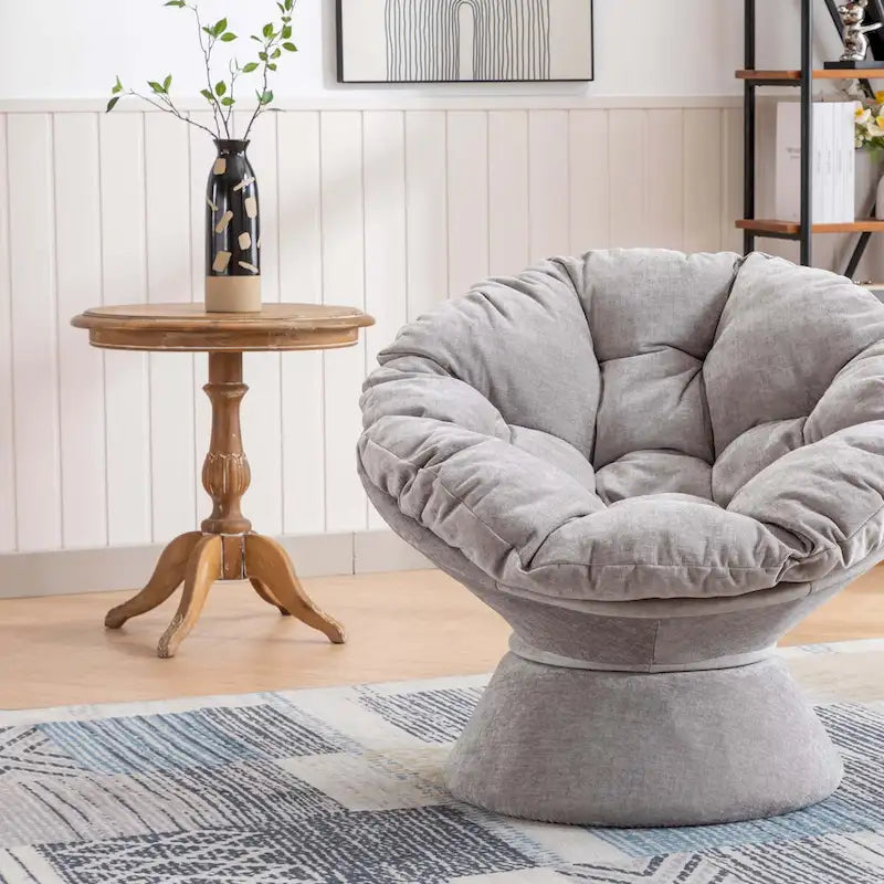 Grand fauteuil d'appoint pivotant à 360° pour salon et chambre