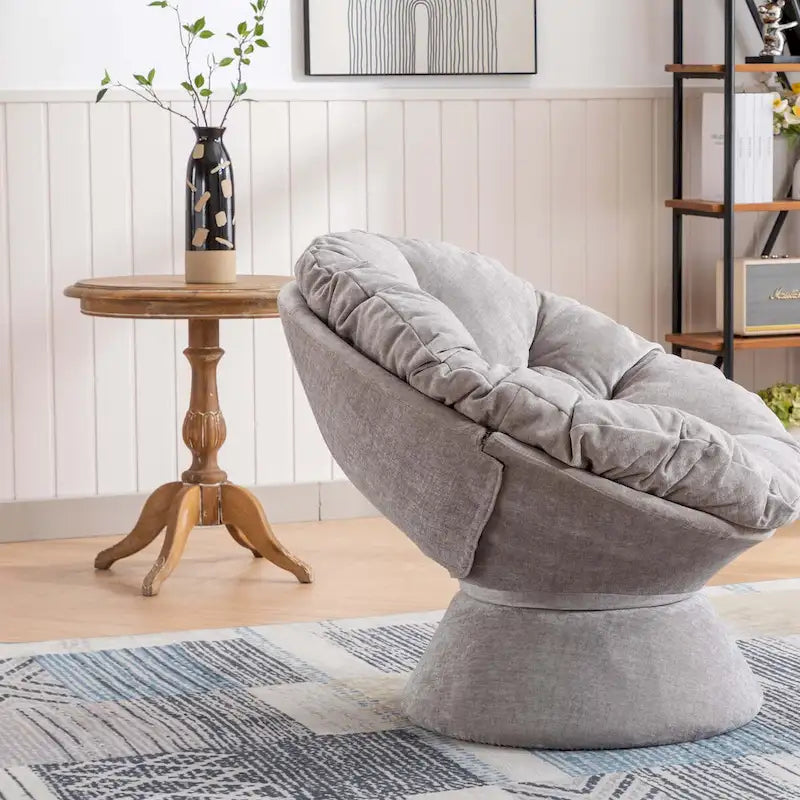 Grand fauteuil d'appoint pivotant à 360° pour salon et chambre