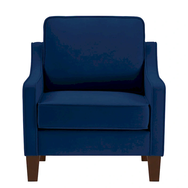 Fauteuil de salon à une place avec pieds en bois