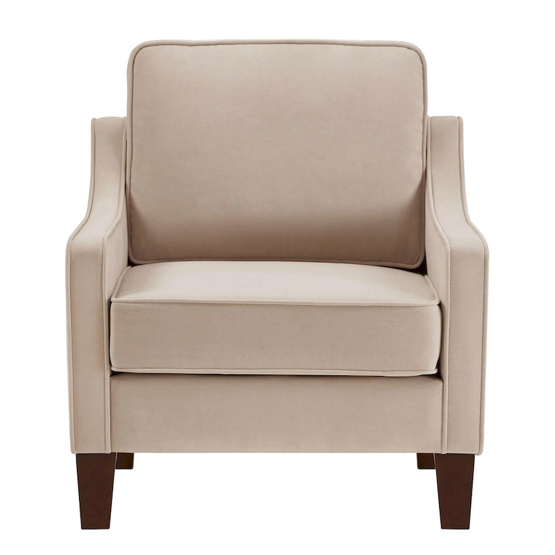 Fauteuil de salon à une place avec pieds en bois