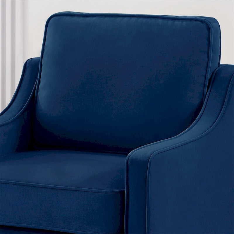 Fauteuil de salon à une place avec pieds en bois