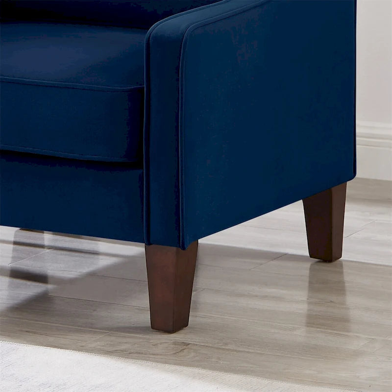 Fauteuil de salon à une place avec pieds en bois