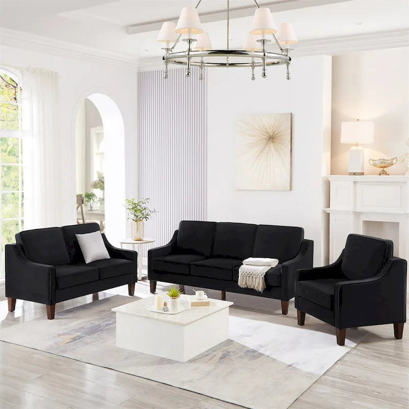 Fauteuil de salon à une place avec pieds en bois