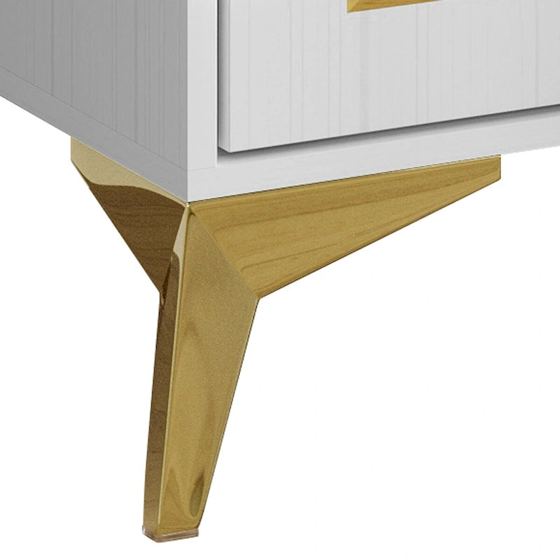 Meuble TV contemporain blanc - n/a