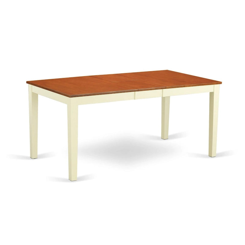 East West Furniture Nicoli Table à Manger Moderne - Une Table de Cuisine Rectangulaire avec Rallonge Papillon (Coloris au choix)