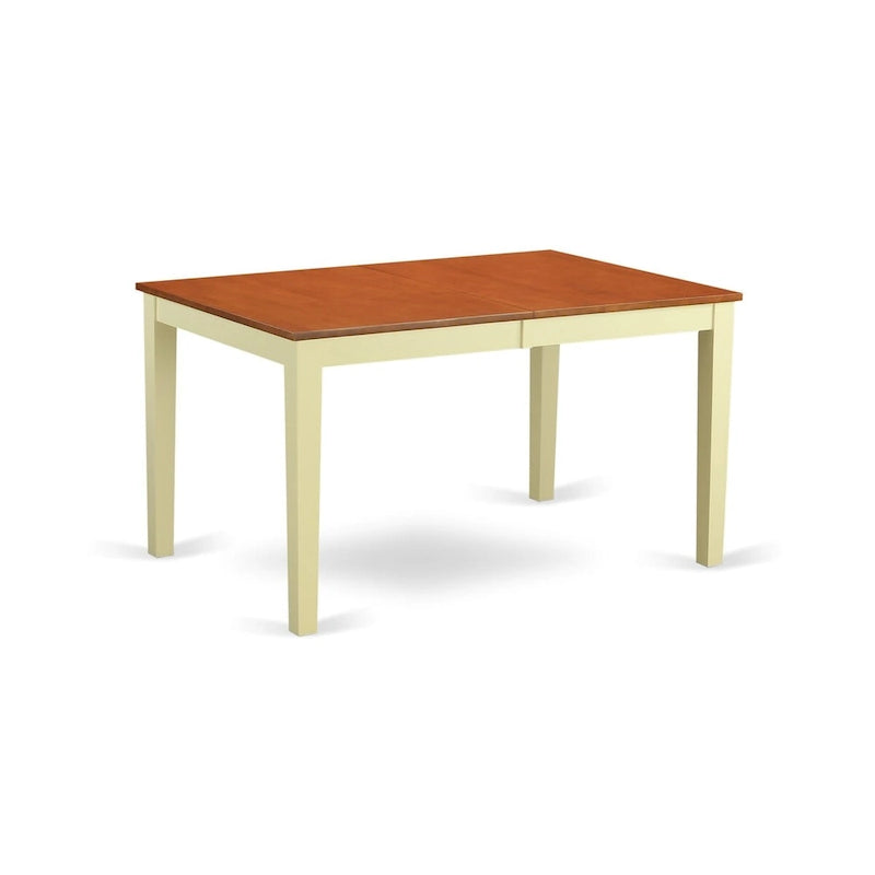 East West Furniture Nicoli Table à Manger Moderne - Une Table de Cuisine Rectangulaire avec Rallonge Papillon (Coloris au choix)