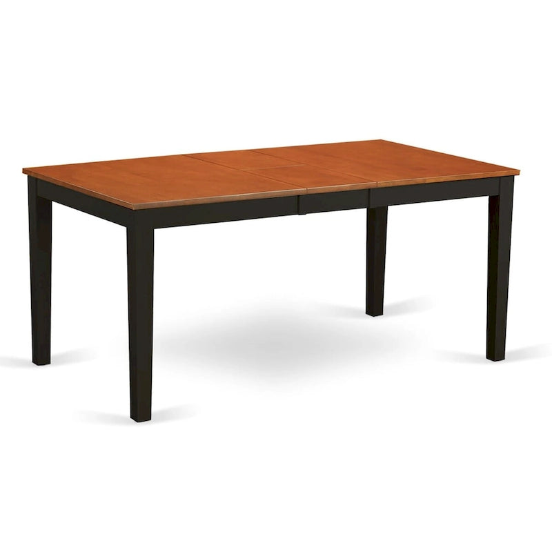East West Furniture Nicoli Table à Manger Moderne - Une Table de Cuisine Rectangulaire avec Rallonge Papillon (Coloris au choix)