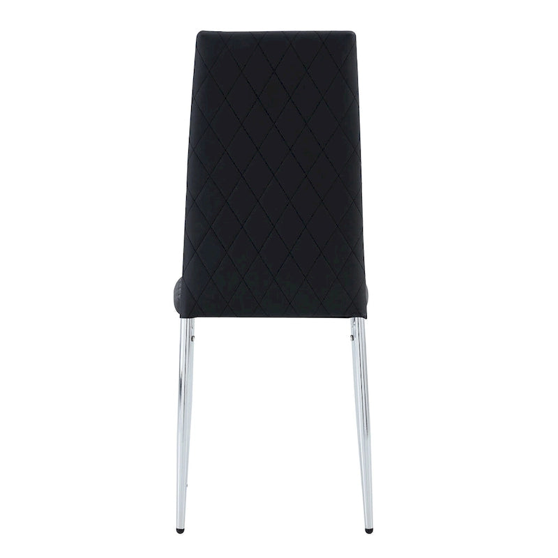 Chaise de salle à manger, chaise noire et ensemble de 6 pièces