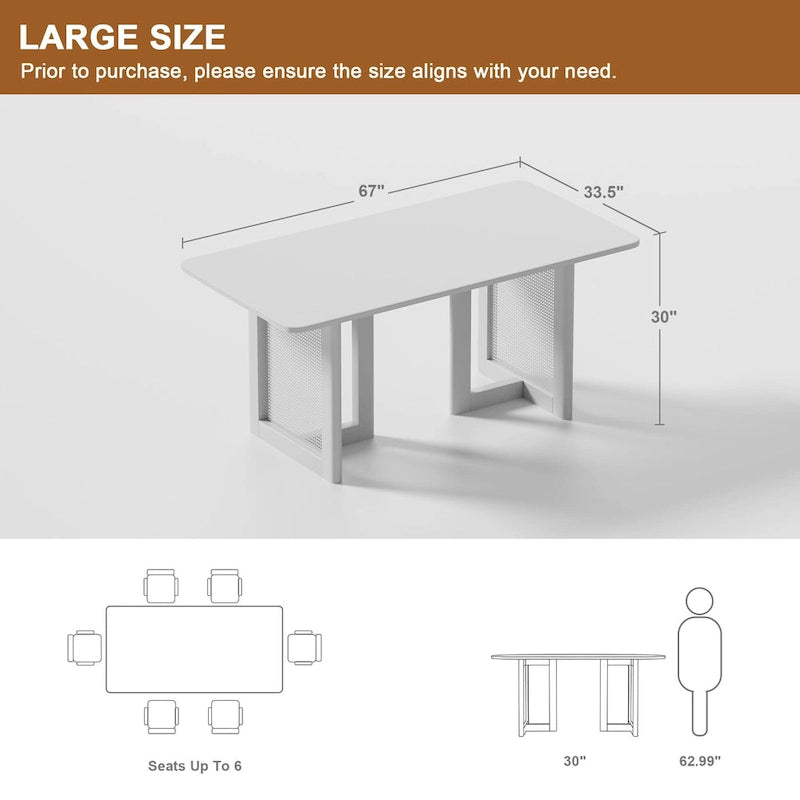 Table de salle à manger double piédestal en bois de chêne