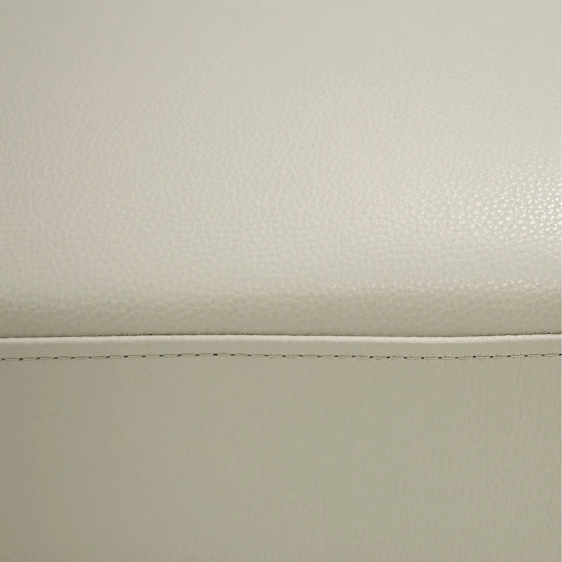 Ottoman de 30 pouces, Siège rembourré rectangulaire, Revêtement gris clair