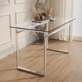 Table à manger rectangulaire en verre