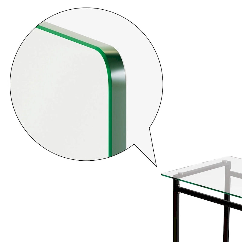Table à manger rectangulaire en verre