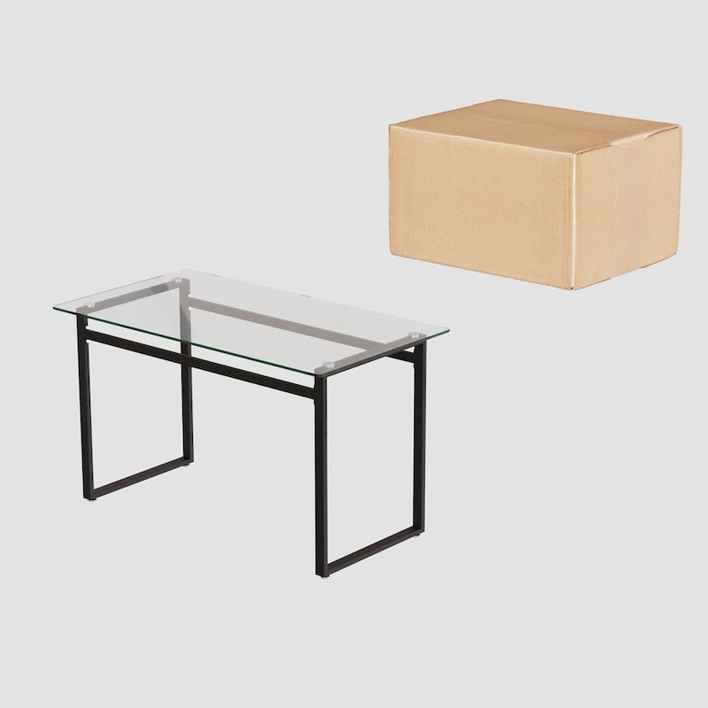 Table à manger rectangulaire en verre