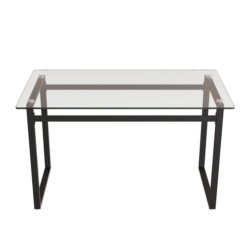 Table à manger rectangulaire en verre