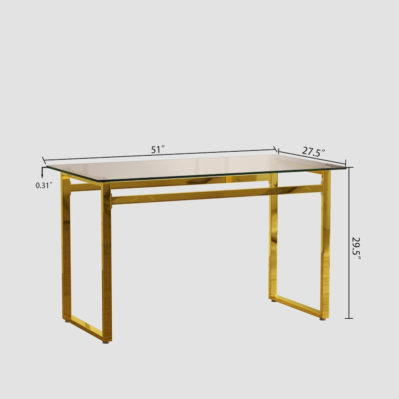Table à manger rectangulaire en verre